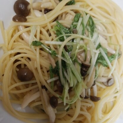 mimiさん♪おはようございます♪きのこのパスタ美味しかったです☆水菜も入れました☆ご馳走様でしたヾ(o´∀｀o)ﾉ